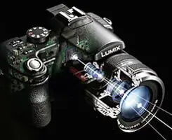 מצלמה lumix מבעד העדשה